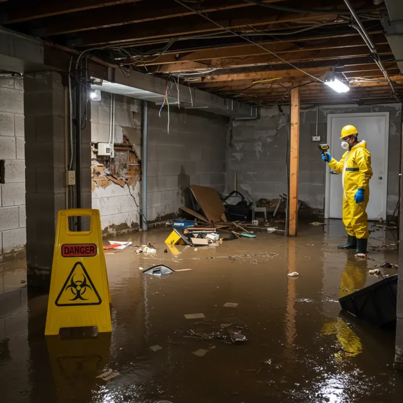 Flooded Basement Electrical Hazard in Shelbyville, TN Property